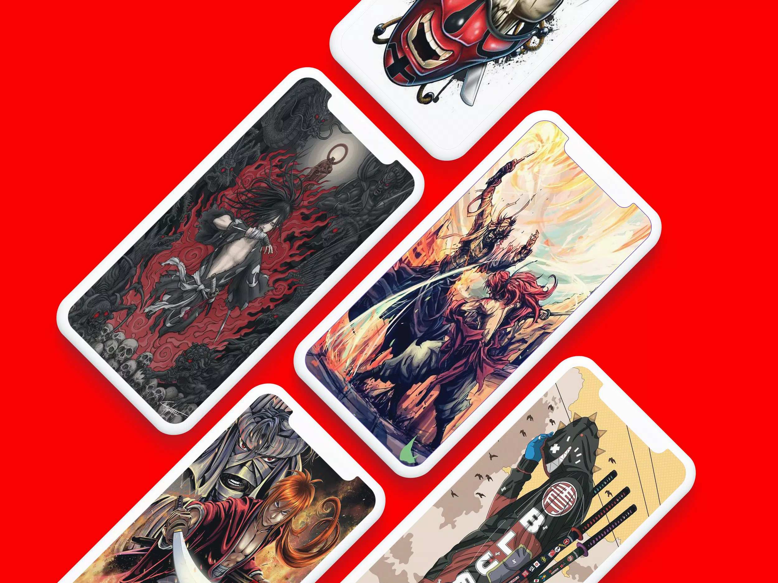 Samurai Art Wallpaper Captura de pantalla 1