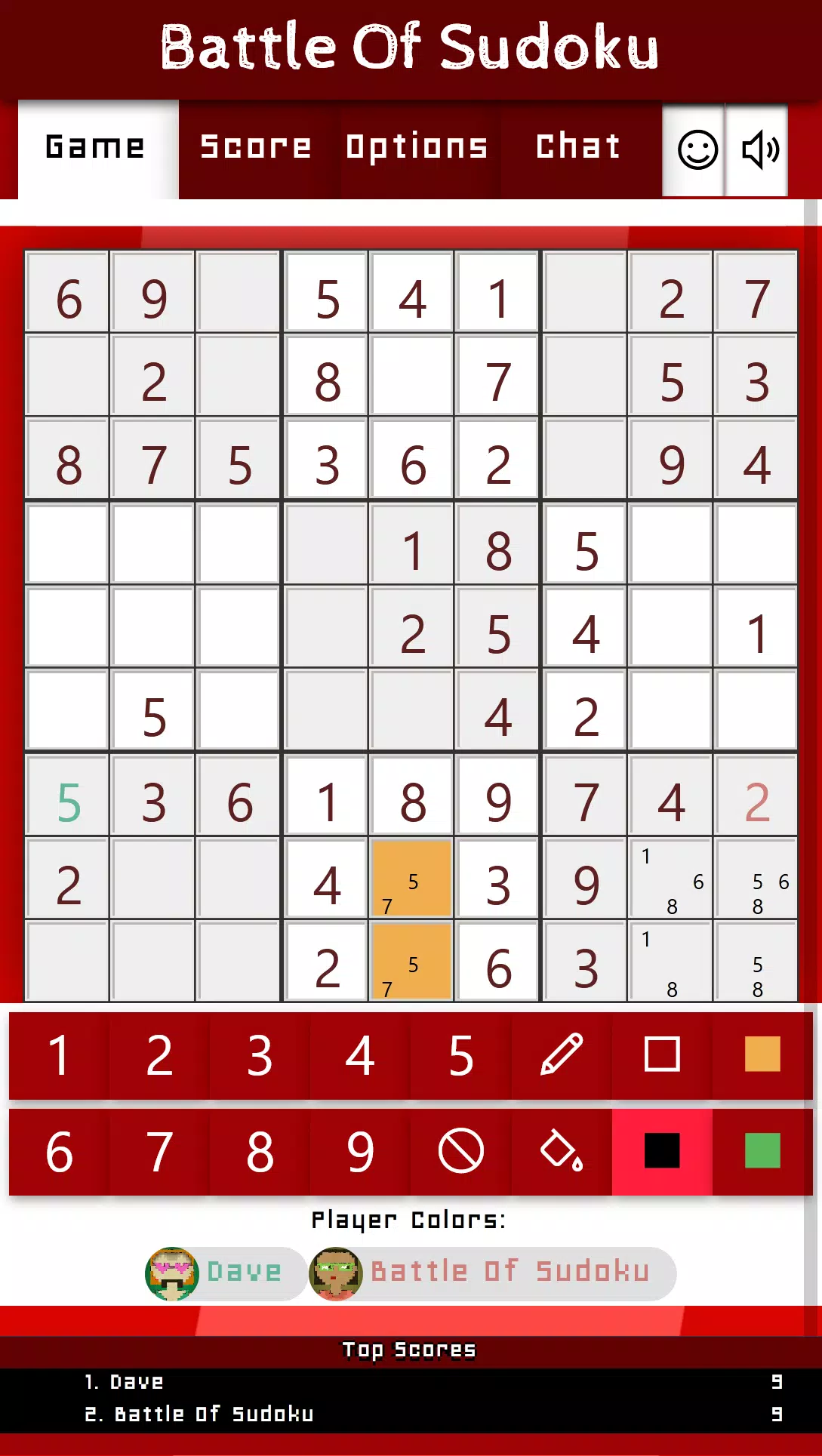 Battle Of Sudoku Ảnh chụp màn hình 1