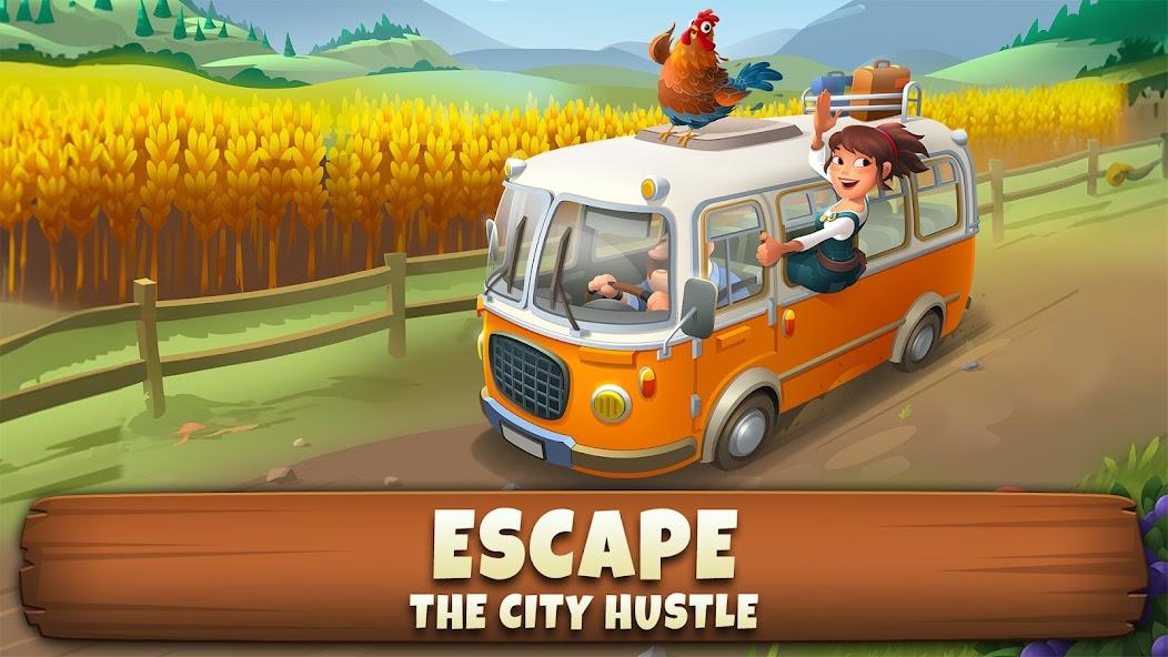 Sunrise Village: Farm Game Mod ဖန်သားပြင်ဓာတ်ပုံ 0