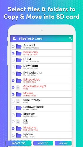 Transfer phone to SD Card – Fi Screenshot 1