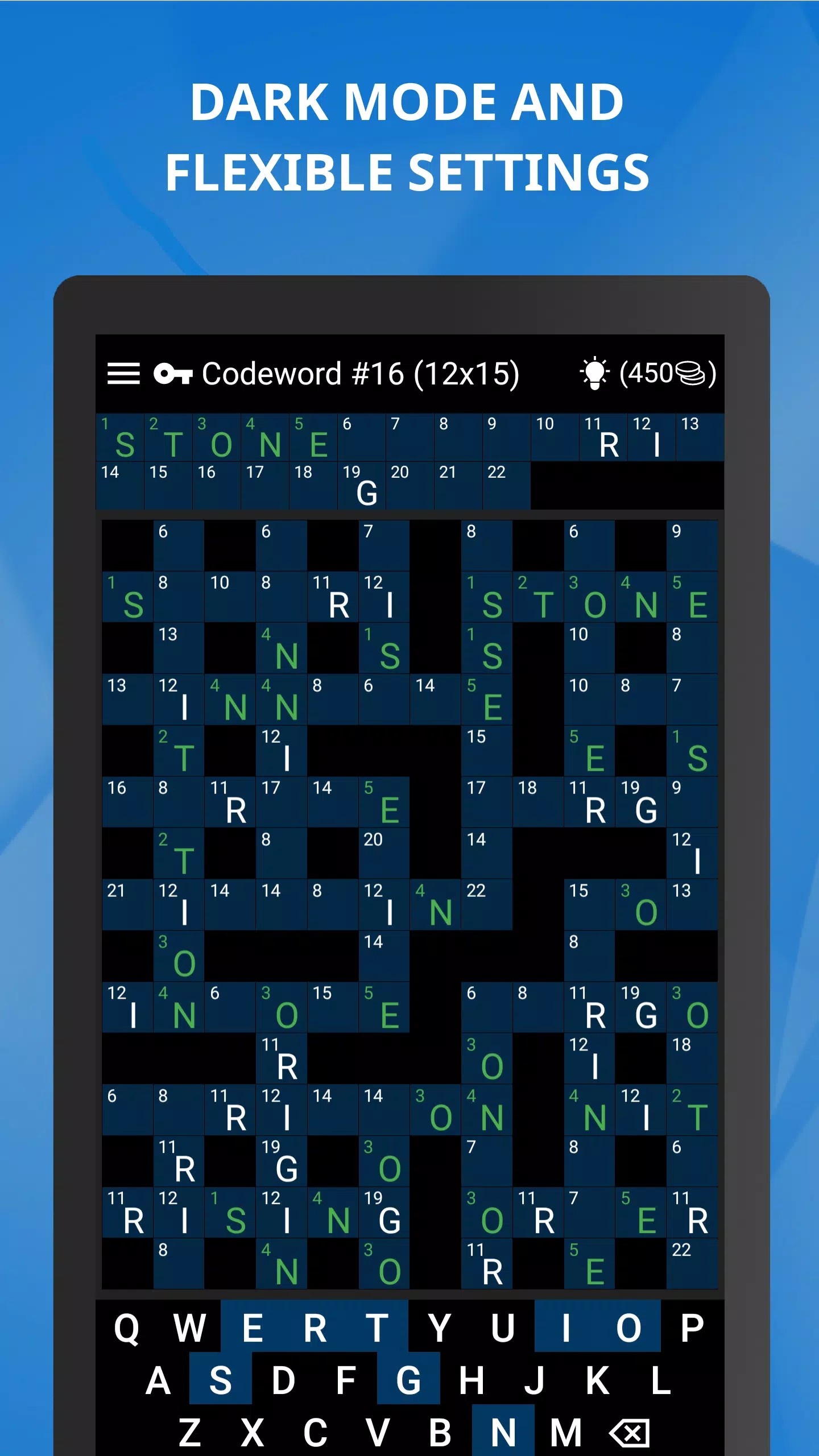 Keywords — Codeword Puzzle应用截图第2张