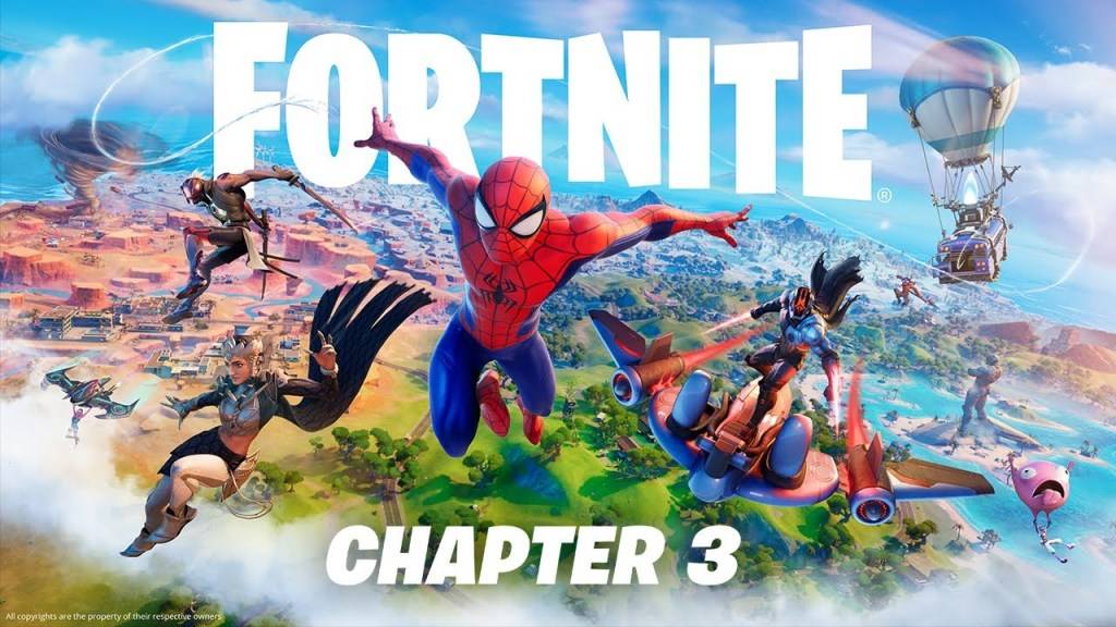 FORTNITE Rozdział 3 Kluczowa sztuka z udziałem Spider-Mana