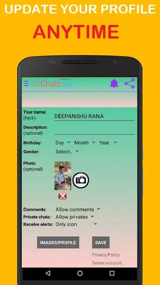 ChattUSA-100% Free Dating App OLD VERSION Скриншот 1