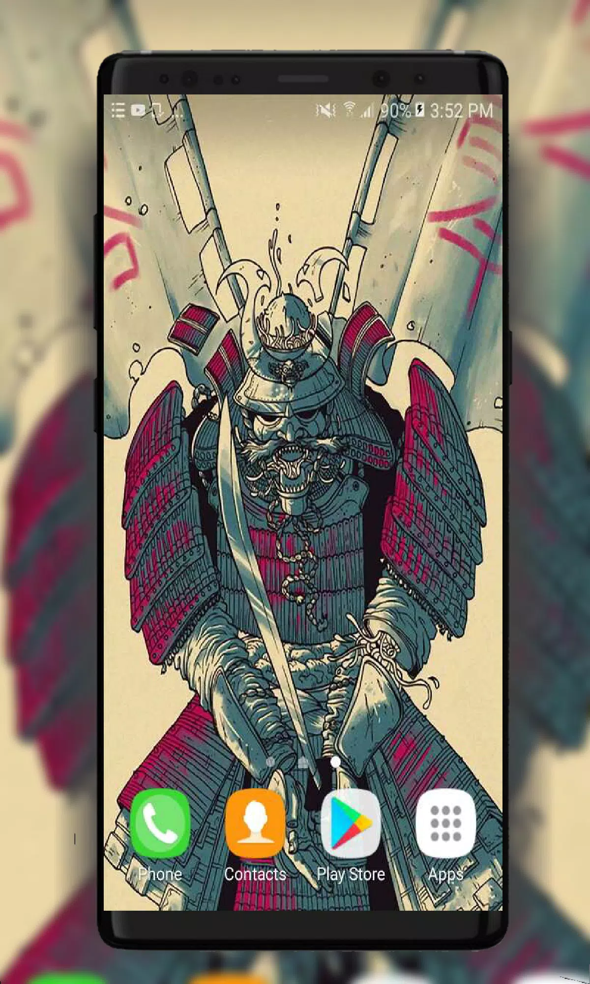 Samurai Art Wallpaper Captura de pantalla 2