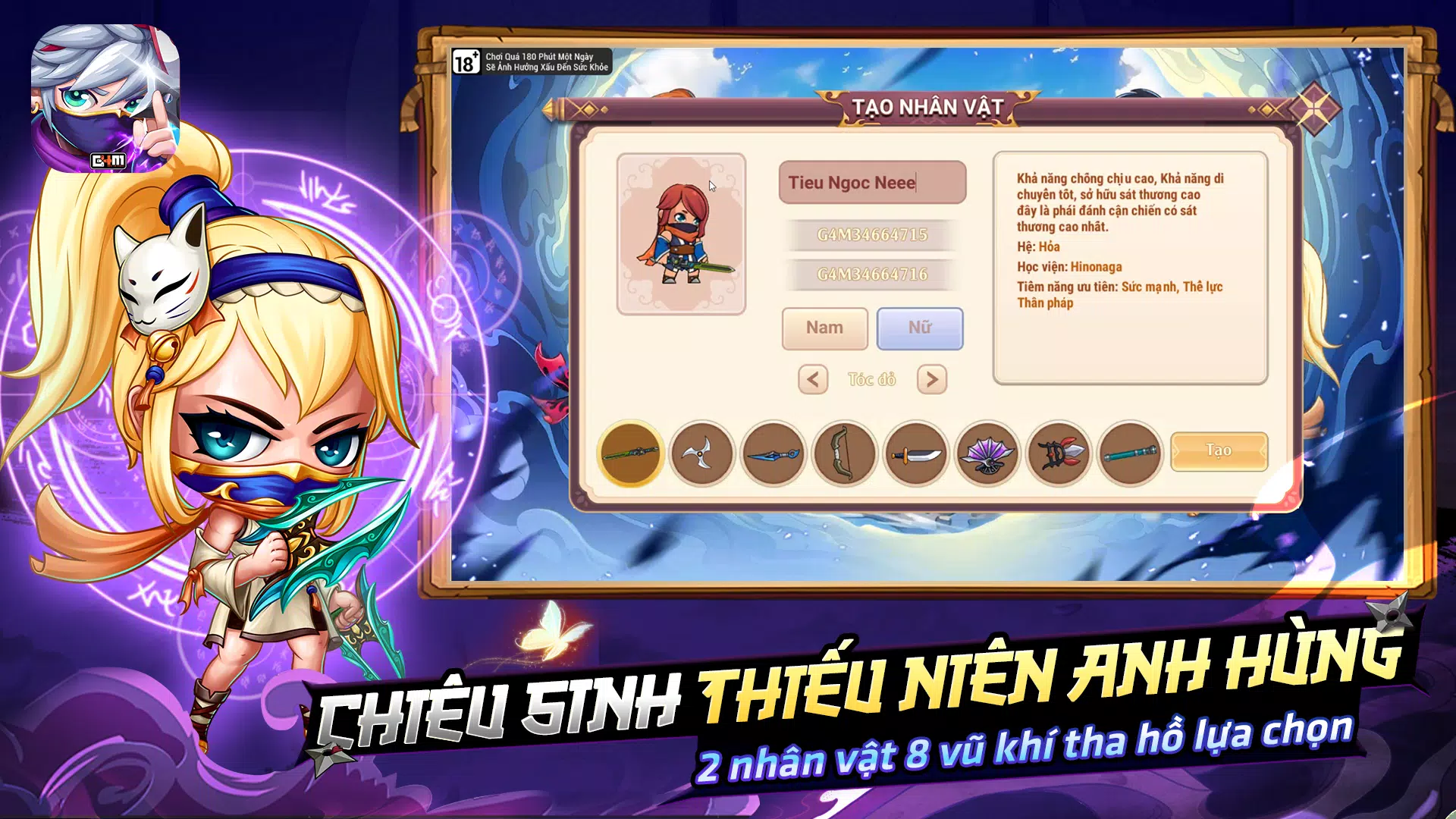 Học Viện Ninja G4M Schermafbeelding 0