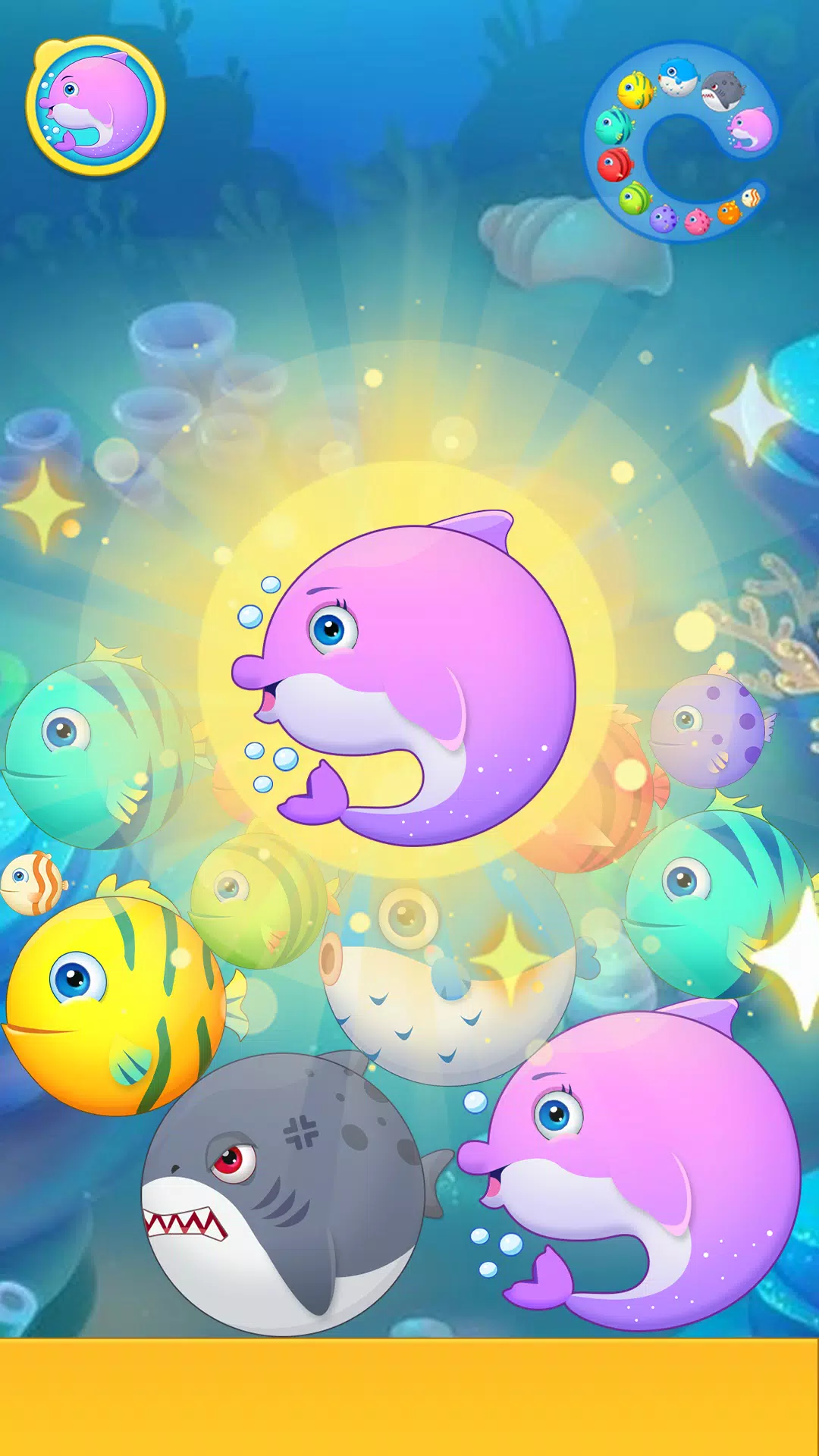 Sea Animals - Merge Game ဖန်သားပြင်ဓာတ်ပုံ 2