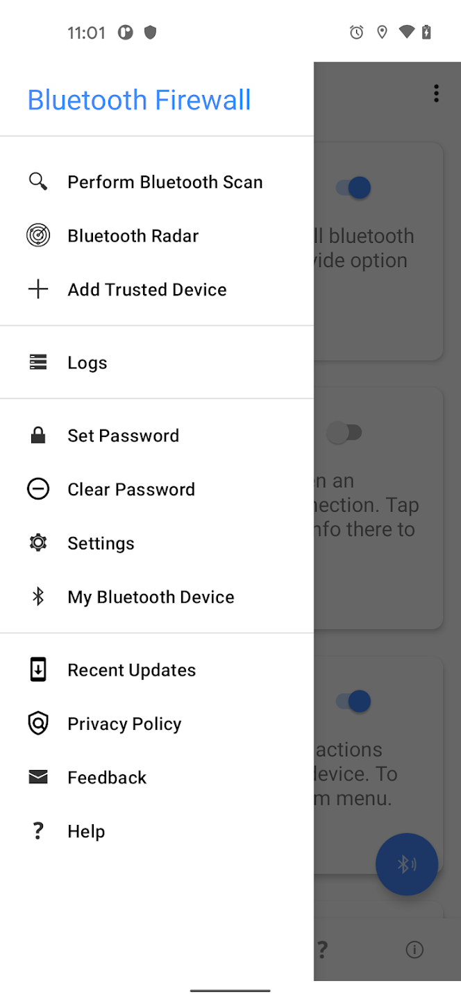 Bluetooth Firewall Trial Screenshot 1