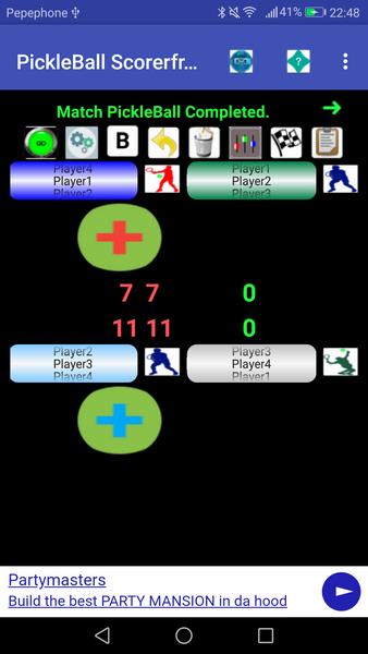 PickleBall Scorer plus online Radio, play music/vi Screenshot 2