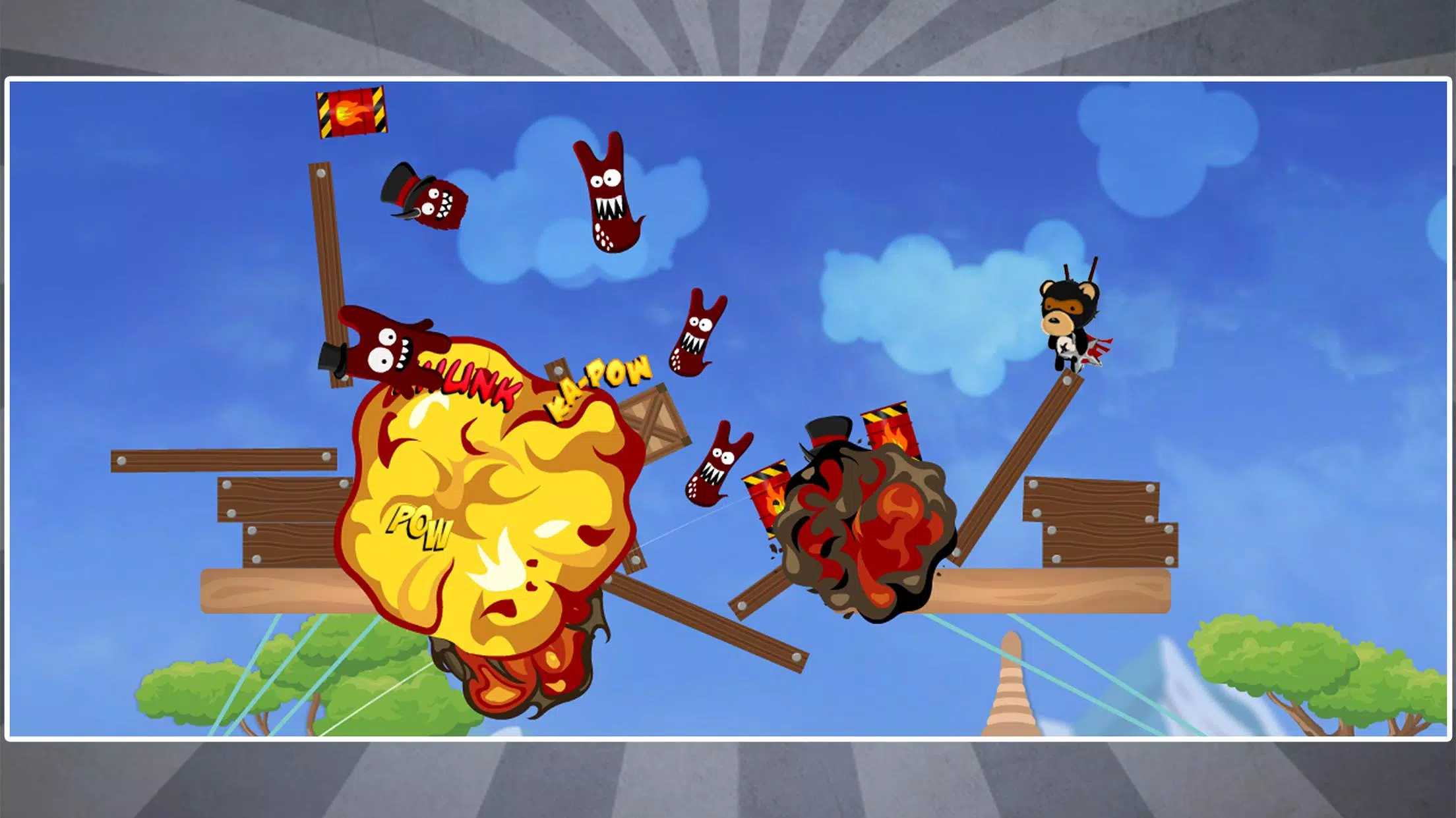 Ninja Bear: Slingshot Shooter Ảnh chụp màn hình 2