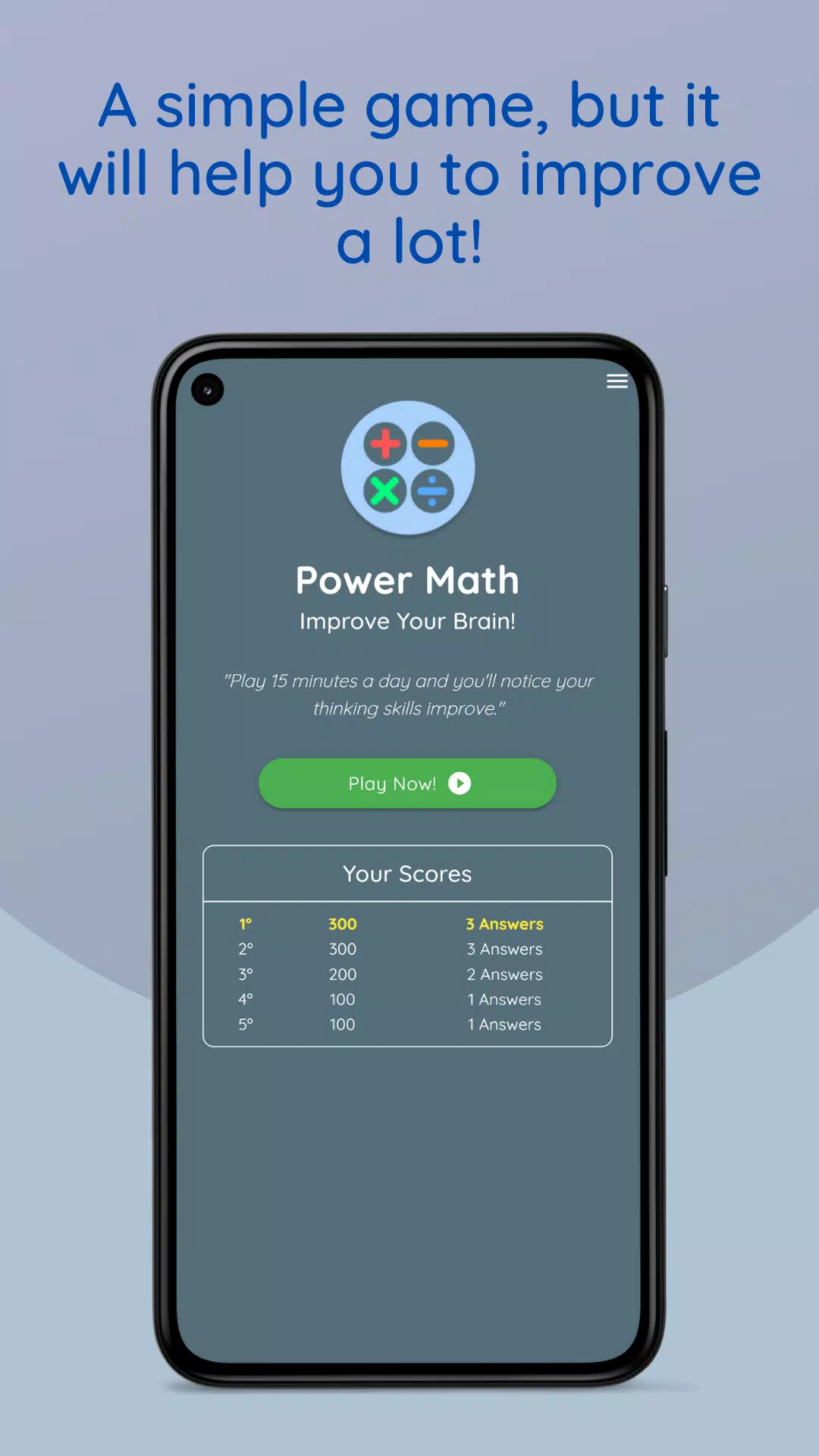 Math Games: Power Brain Schermafbeelding 0