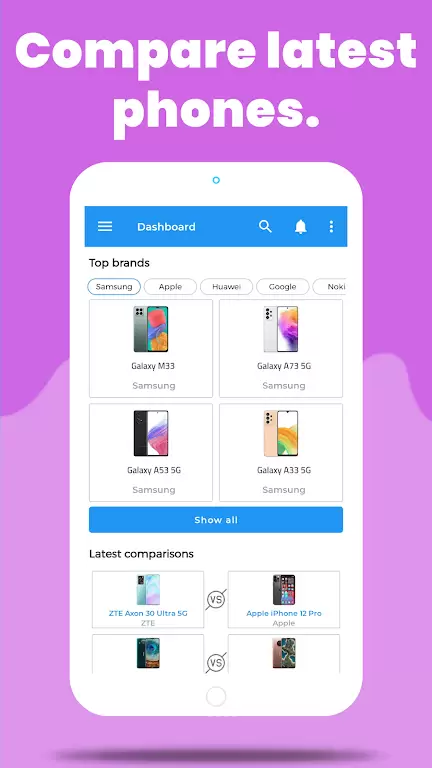 Compare Phones Prices & Specs Ảnh chụp màn hình 0