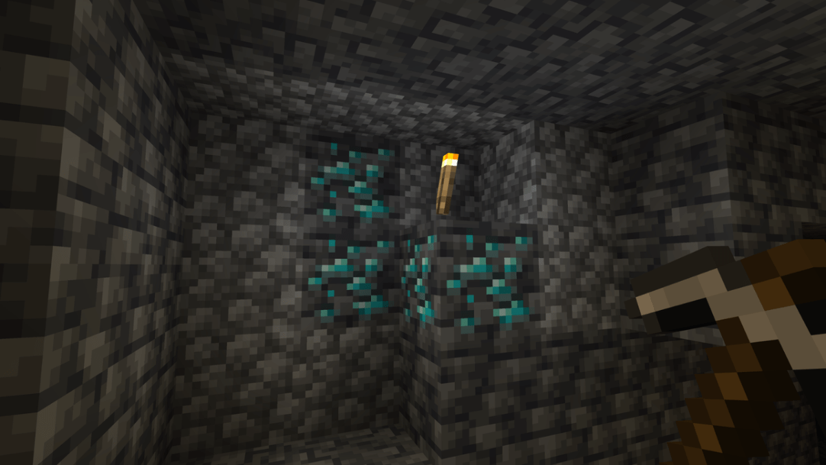 Diamonds in Minecraft.