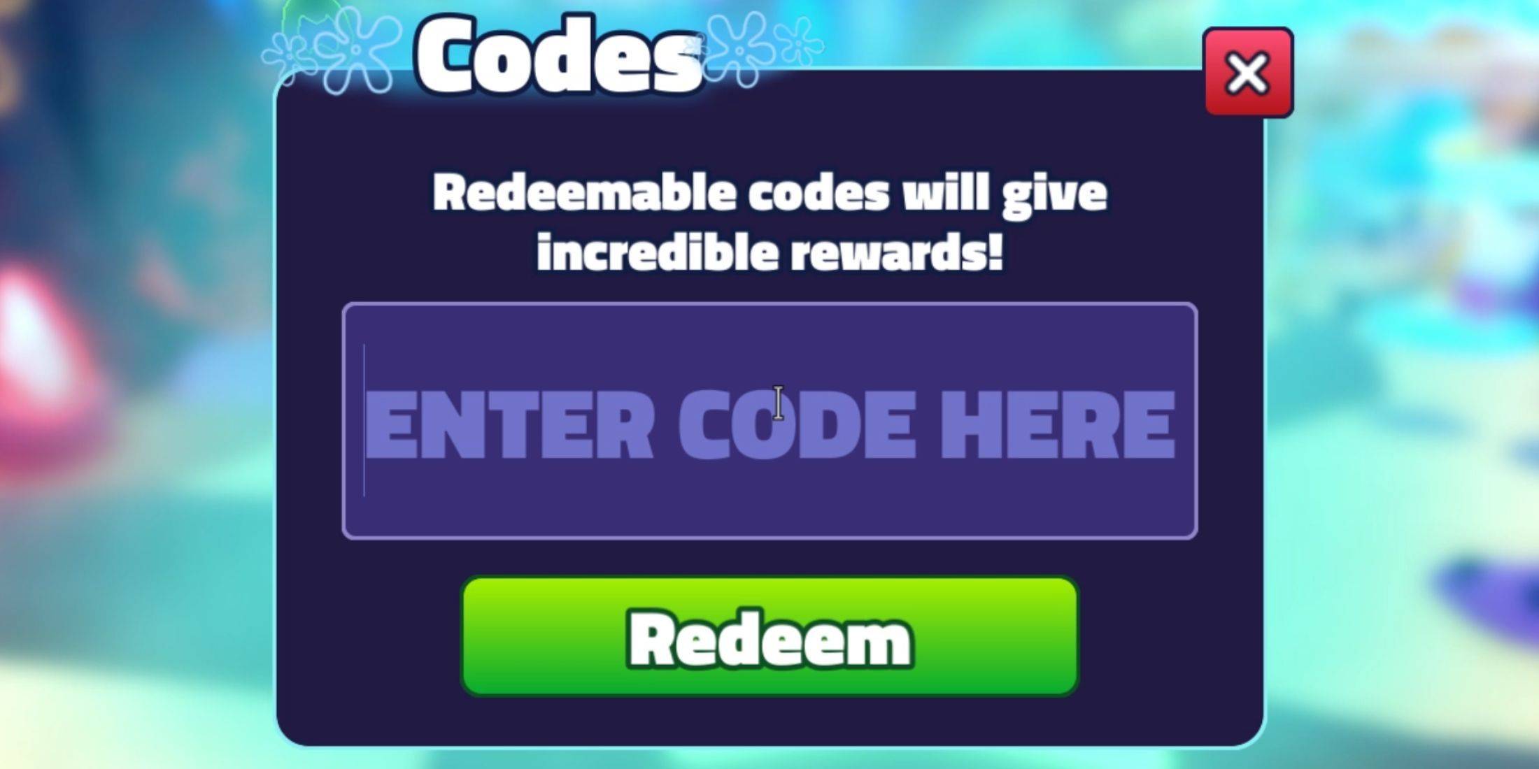 SpongeBob Tower Defense Code Entry