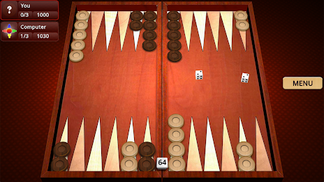 Backgammon Mighty ဖန်သားပြင်ဓာတ်ပုံ 1