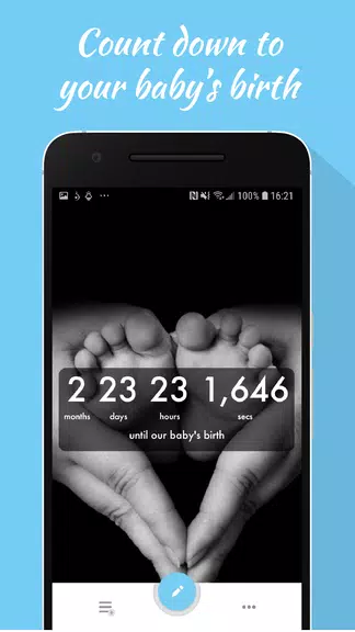 Baby Countdown Widget स्क्रीनशॉट 0