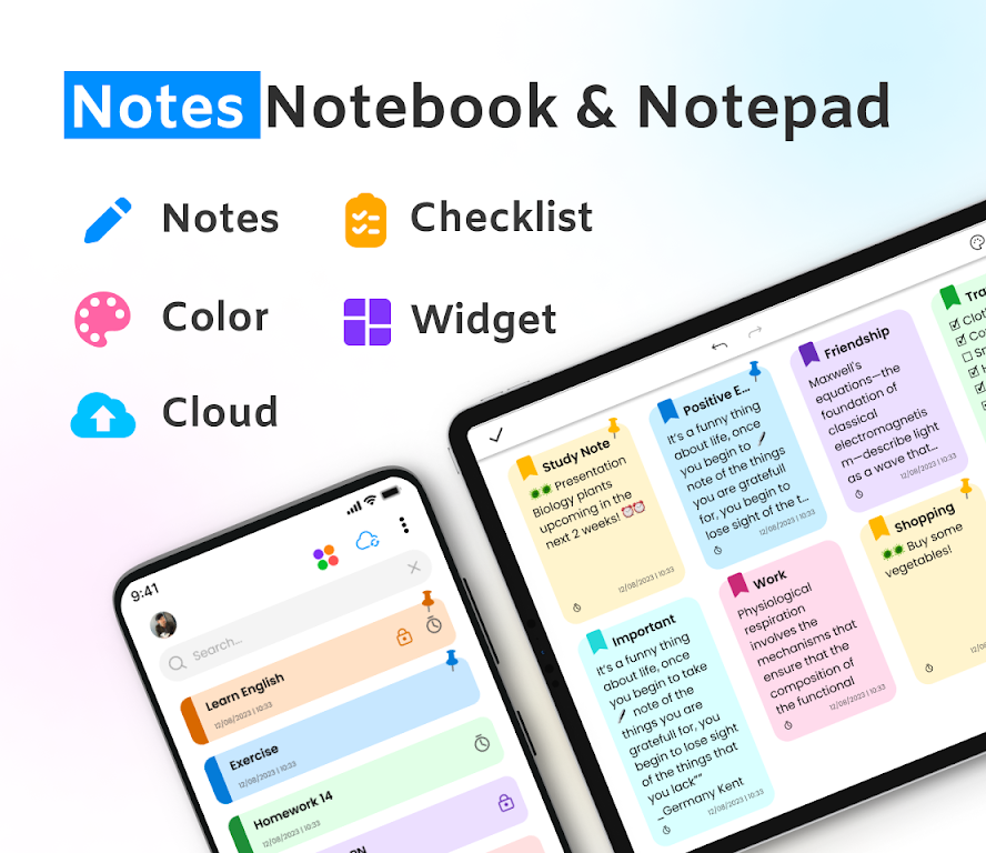 Notes, Notebook & Notepad Schermafbeelding 0