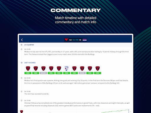AFL Live Official App Captura de pantalla 1