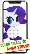 Pony Pixel Art Coloring Book Скриншот 1